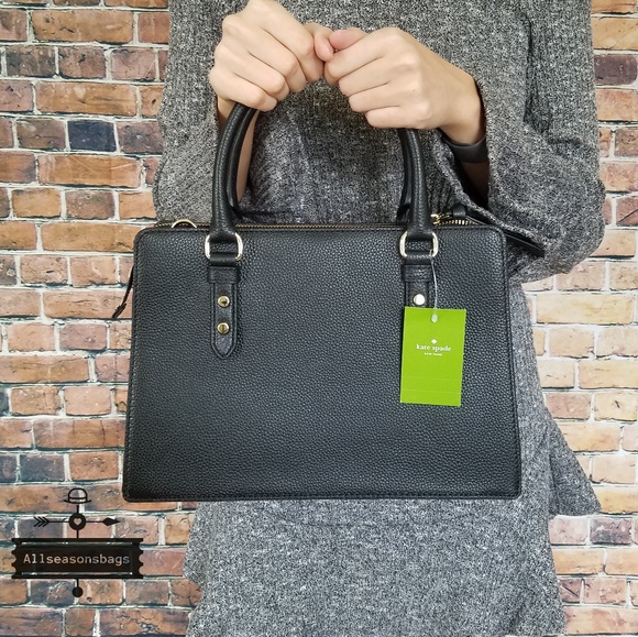 Kate spade lise mulberry street black satchel bag - Picture 5 of 7